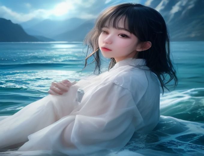 阳光明媚的热带海滩场景，身着鲜艳比基尼的美女在蔚蓝海水边嬉戏，画面色彩饱和、夏日氛围浓郁，与美女比基尼被操主题高度相关
